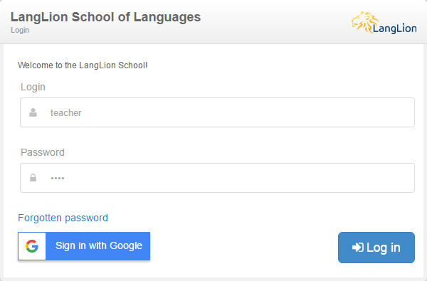 Sign in with google_students panel