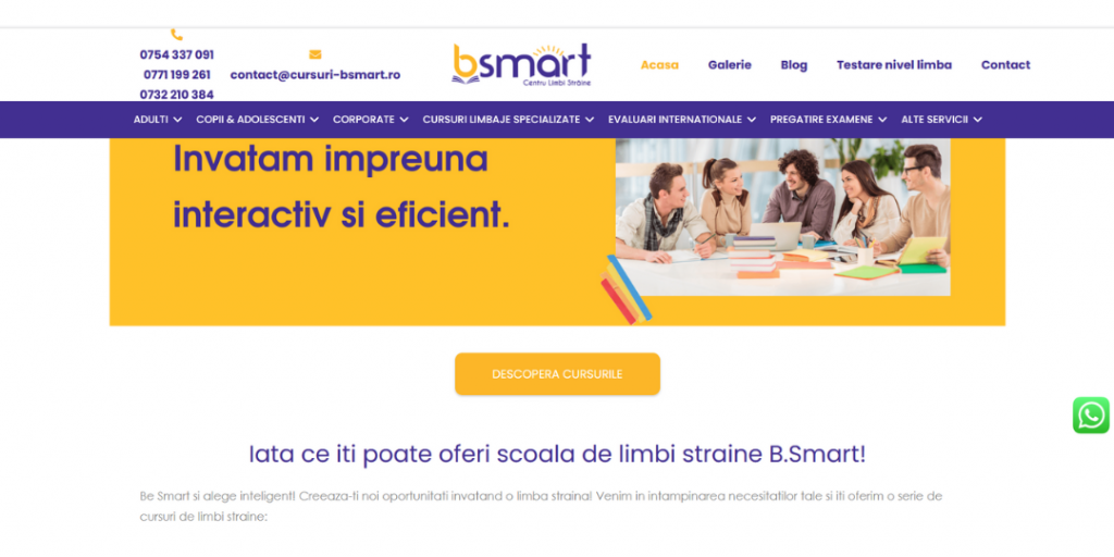 website ranking romania language school centru limbi straine bsmart