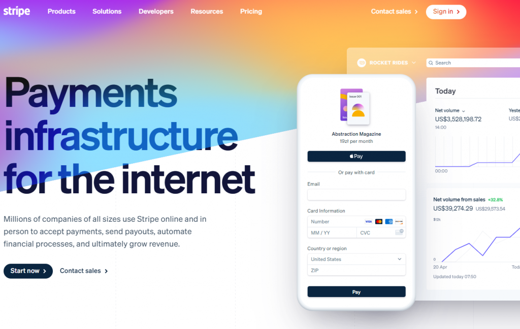 New online payment provider - Stripe