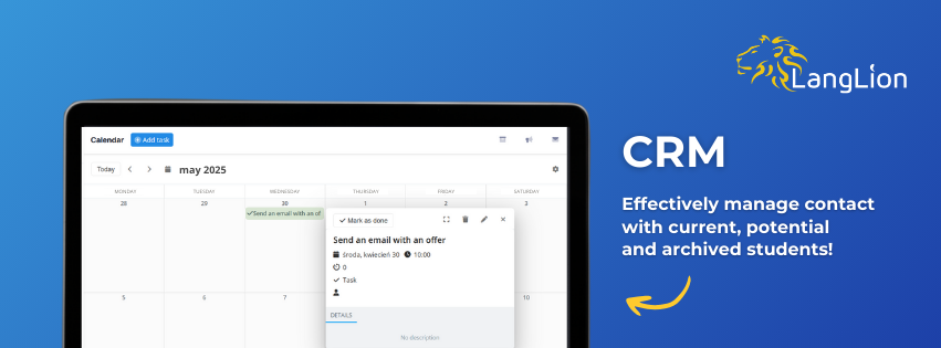 CRM LangLion module screenshot
