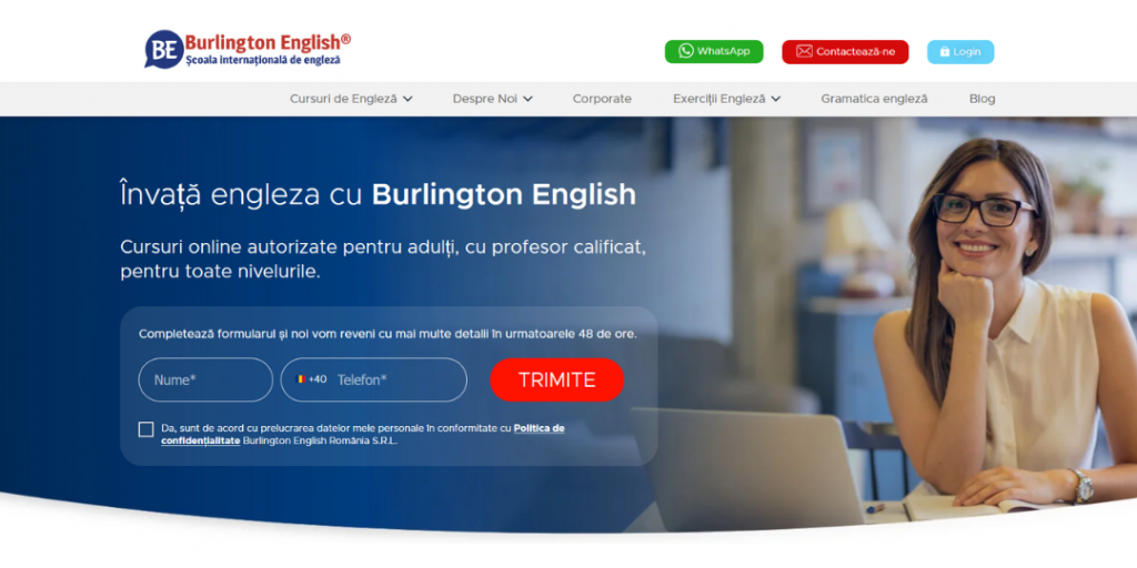 ranking stron internetowych rumunia szkoła językowa burlington english
