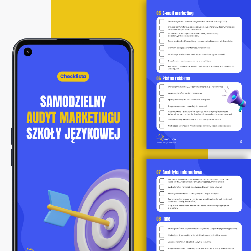 Samodzielny audyt marketingu szkoły językowej