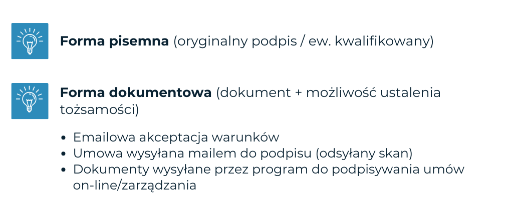 legalne sposoby zawierania umów z kursantami