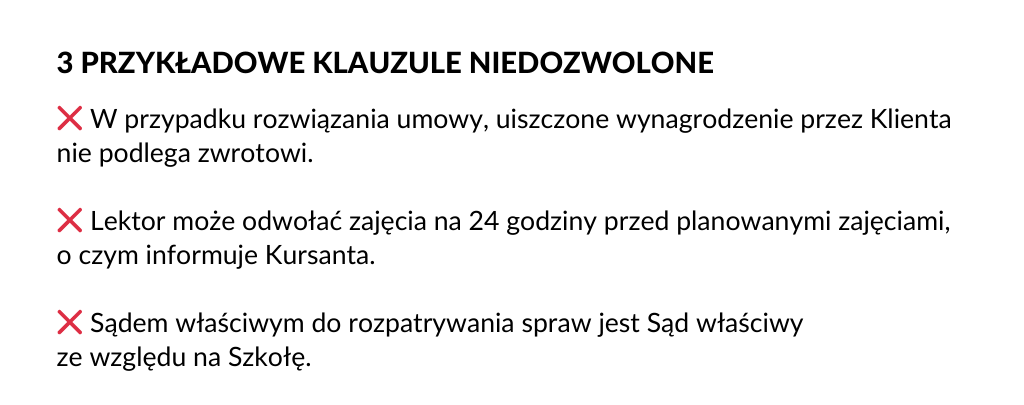 Klauzule niedozwolone