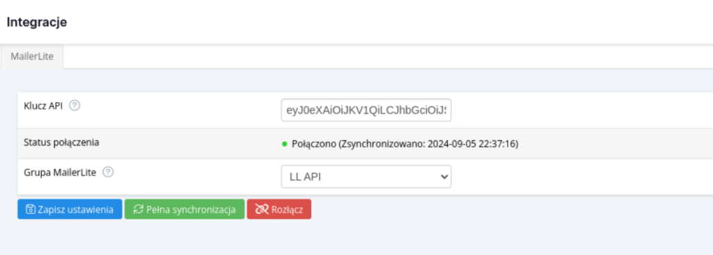 Integracja z MailerLite_LangLion