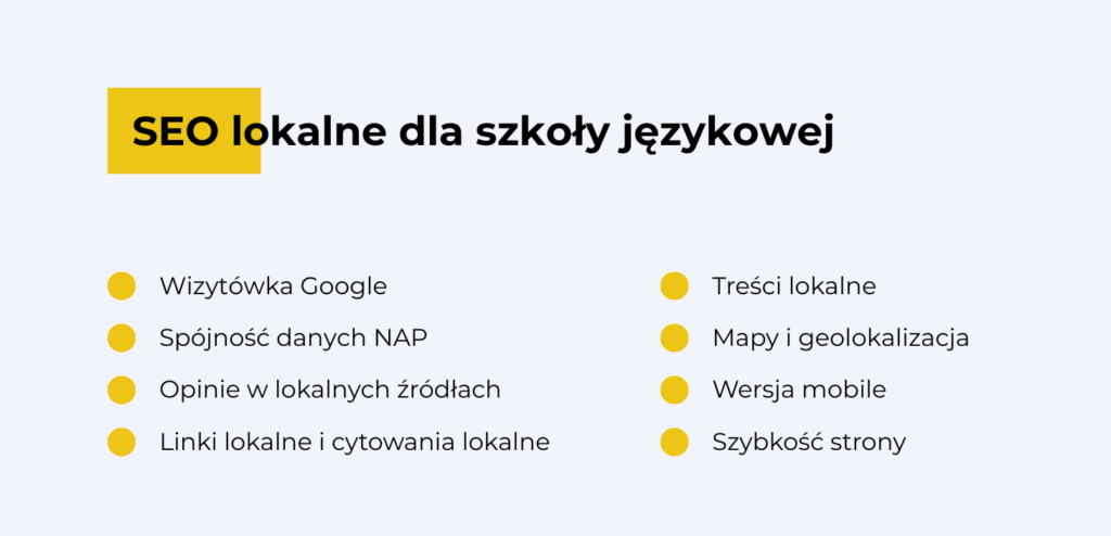 jak poprawić seo lokalne szkoły językowej
