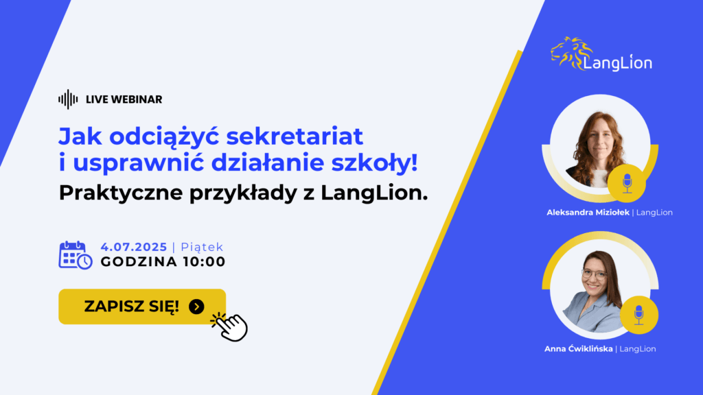 grafika na webinar jak odciążyć sekretariat i usprawnić działanie szkoły