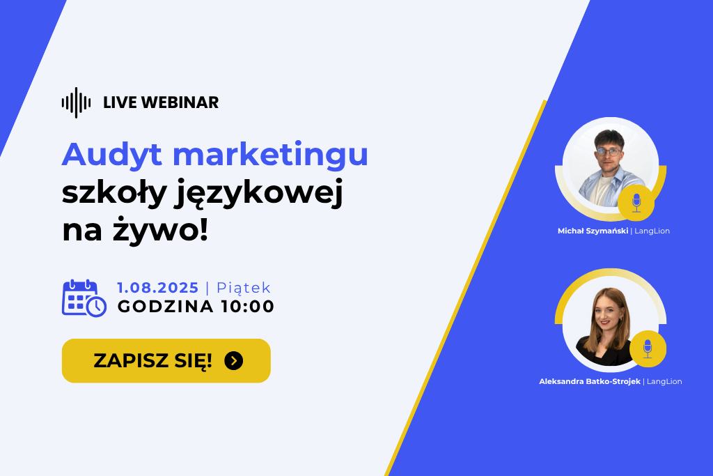 [WEBINAR] Audyt marketingu szkoły językowej na żywo!