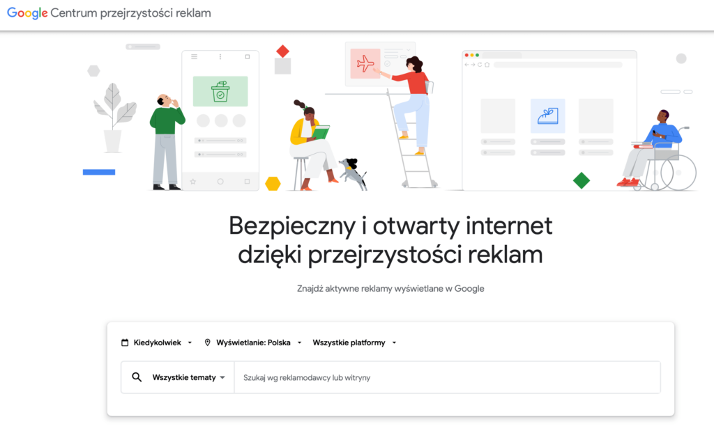 Biblioteka reklam Google ADS 