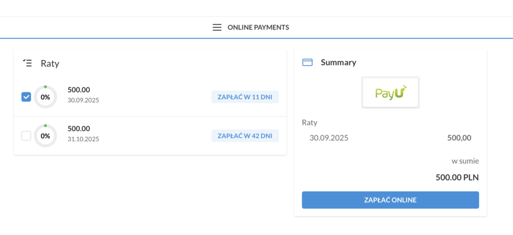 płatność online za kurs w LangLion