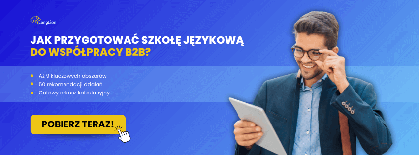 grafika: checklista langlion - współpraca szkół z B2B
